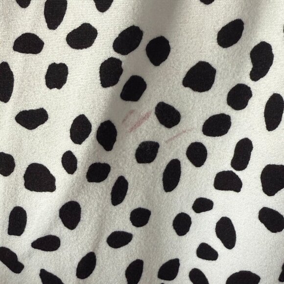 Women's L Gilli Short Sleeves Dalmatian Spotted Print Dress - Picture 7 of 7